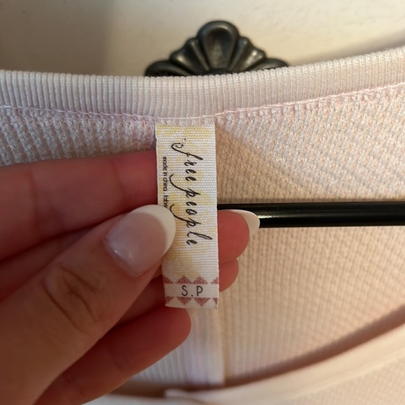 Free People Waffle Knit Shirt with Sleeve Detail - Picture 2 of 2